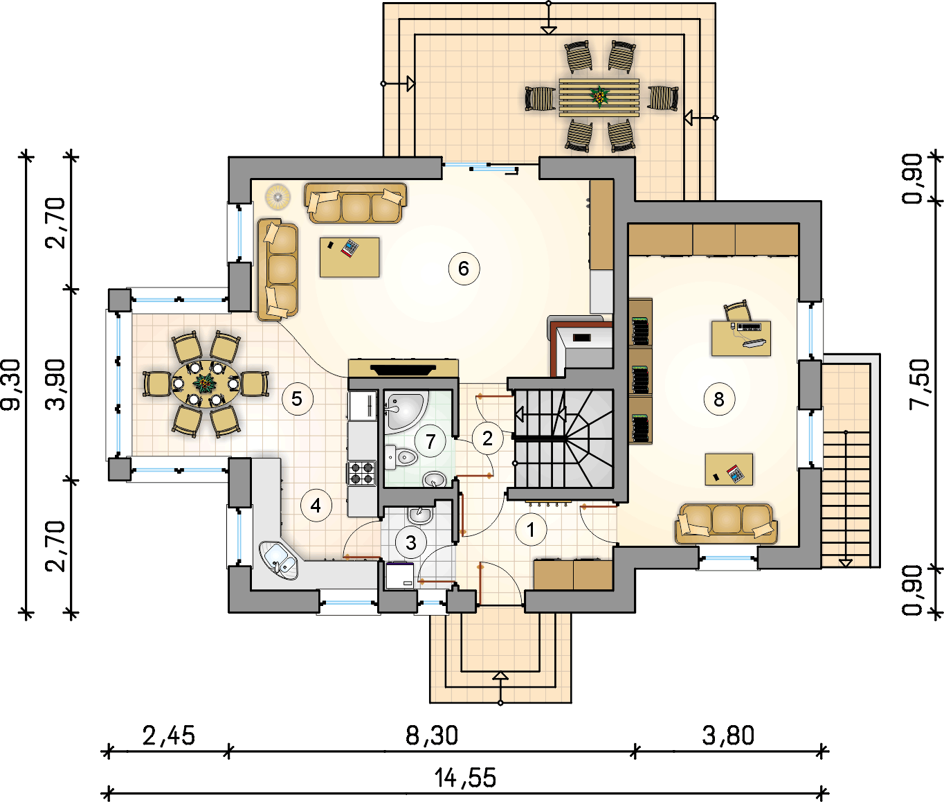 Smrek IV - rzut parteru