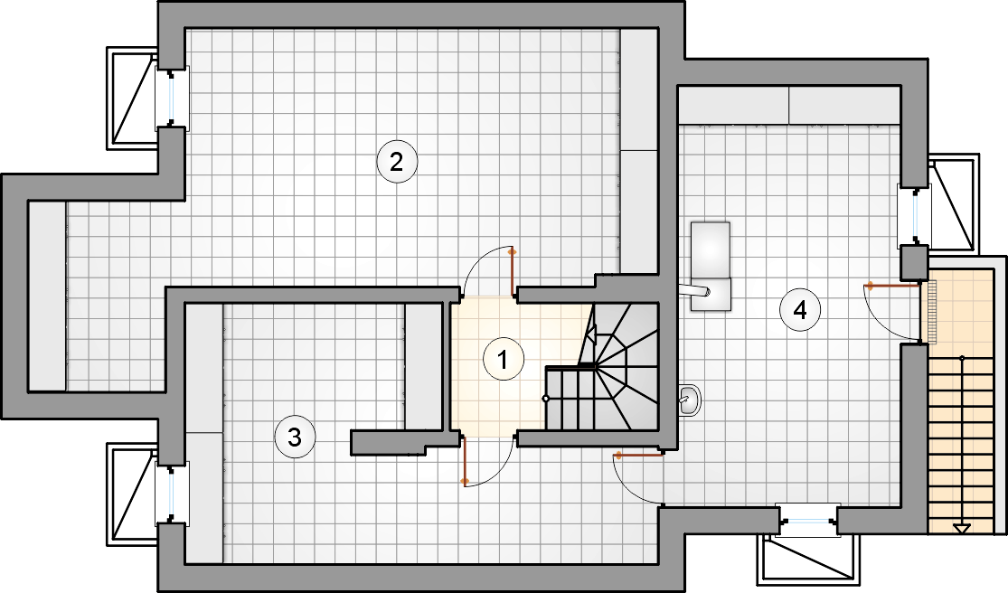 Smrek IV - rzut piwnicy