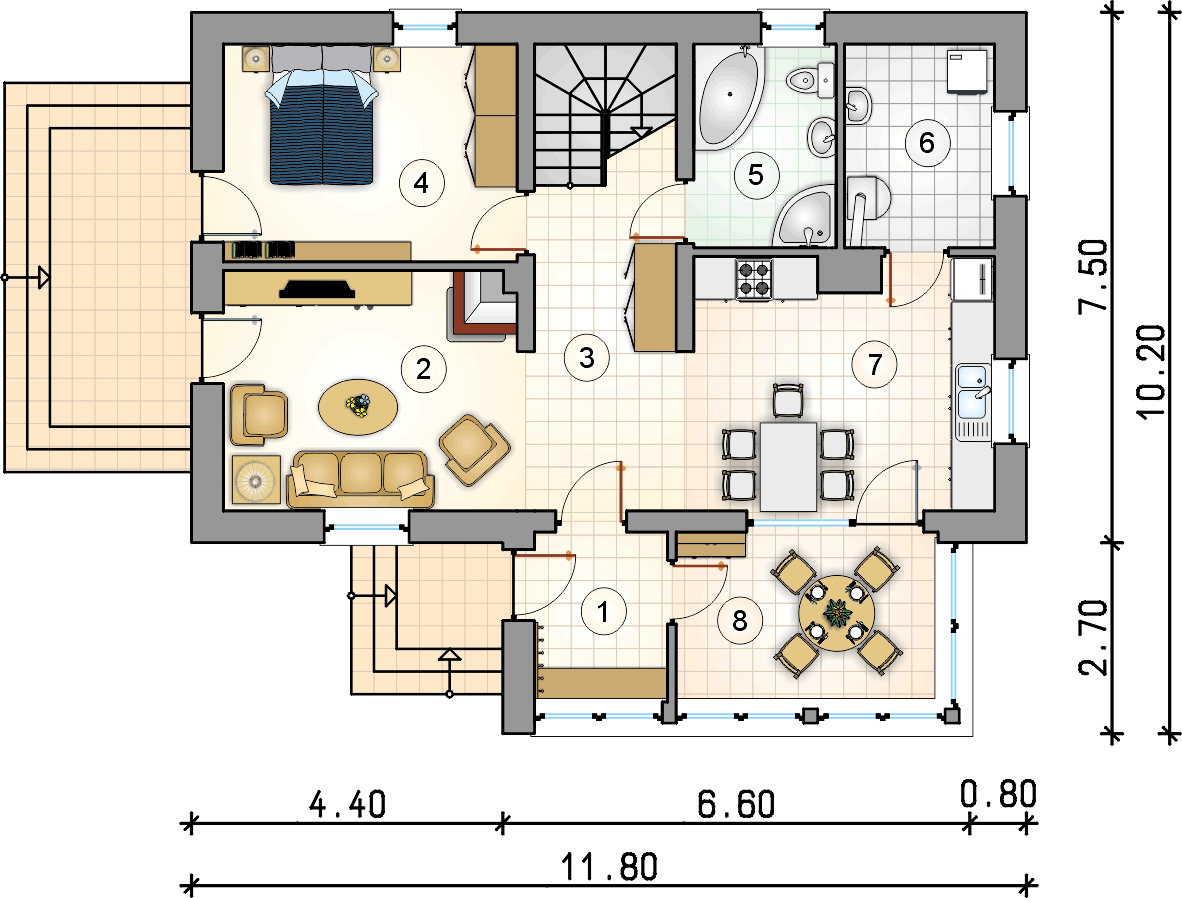 Bacówka - rzut parteru