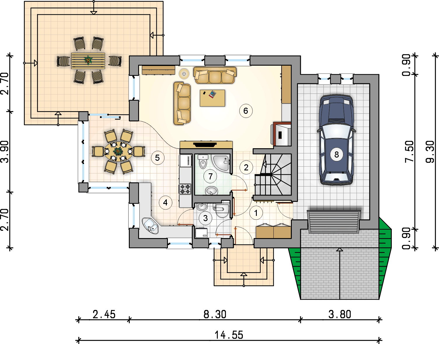 Smrek - rzut parteru