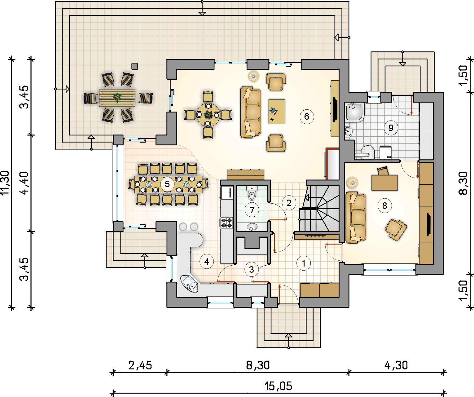 Smrek III - rzut parteru